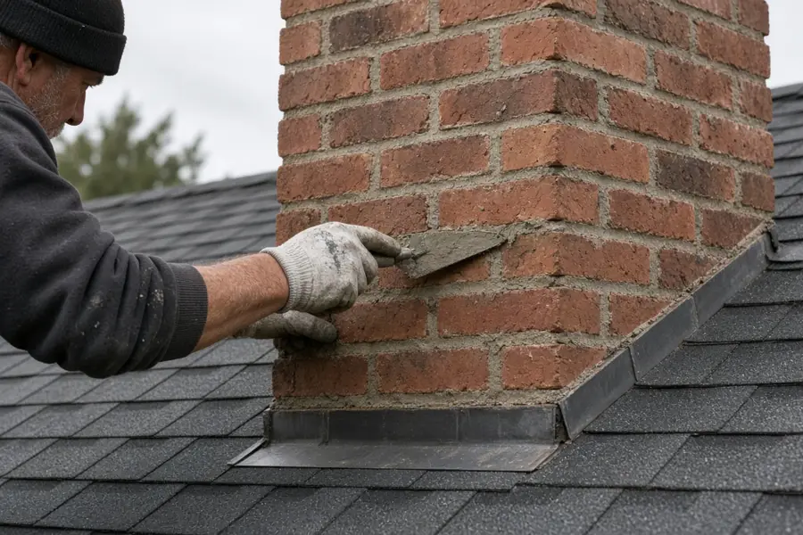 Chimney masonry repair at a Dallas-area home (placeholder photo)